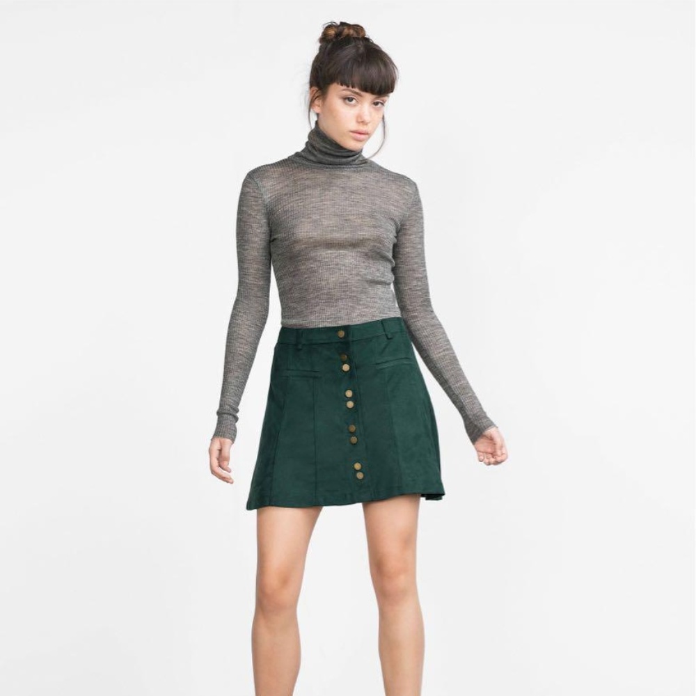 ~SOLD~ Zara Trafaluc Faux Seude Mini Skirt